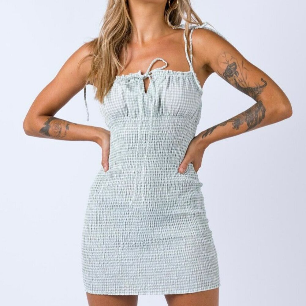🌿 Princess Polly Korina Gingham Dress – Size S 🌿